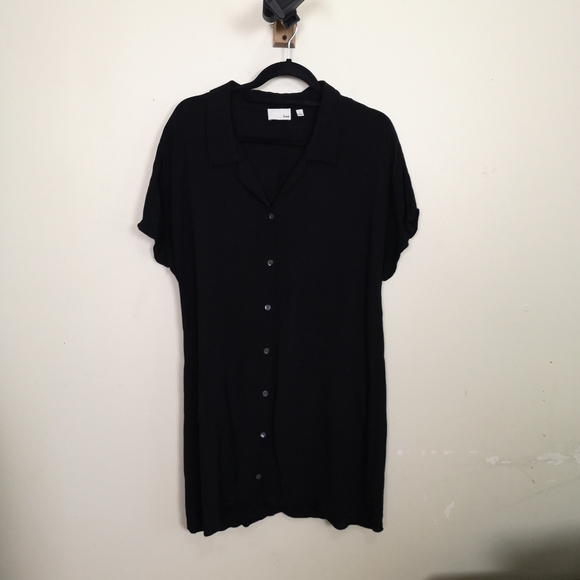 Aritzia Wilfred Free Black Button Down Dress - Picture 3 of 8
